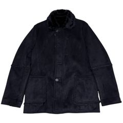 ZK12 コムサイズム　COMME CA ISM ムートン　 フェイクファーライナー　レザー　パイル生地　フロント3ポケット　黒　47-06MW26B 　メンズ　サイズM