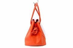 【220572】VASIC ヴァジック  ボンド BOND 巾着 レザーバッグ 限定カラー オレンジ