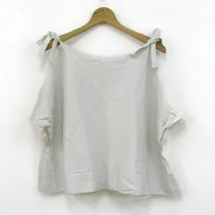 アドーア カットソー シャツ トップス半袖オフショルダーラメ レディース 38サイズ ホワイト ADORE 【中古】