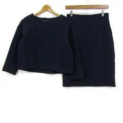 ストロベリーフィールズ セットアップ 上下セット 長袖 プルオーバー スカート レディース ﾌﾘｰサイズ ネイビー STRAWBERRYFIELDS 【中古】