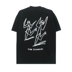 POLAR T-SHIRT ポーラー Tシャツ TWO RUNNERS BLACK　スケートボード スケボー