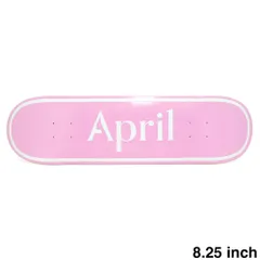 APRIL DECK エイプリル デッキ TEAM OG LOGO WHITE PINK 8.25　スケートボード スケボーのサムネイル