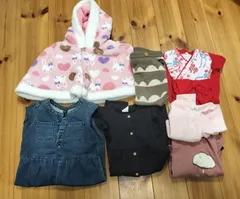 女の子　50～80センチ　冬物　7セット　まとめ売り　ブランド入り　組曲　H＆M　GAP　振袖袴ロンパース