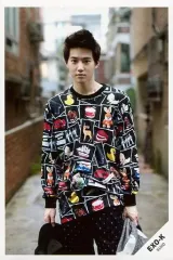 【中古】生写真(男性) EXO-K/スホ(SUHO)/膝上・衣装黒白・右手帽子・体正面・ポストカードサイズ/公式生写真