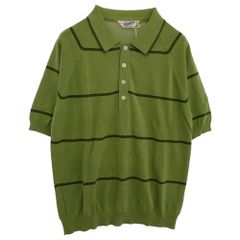 美品】USED 00s マルチボーダー 半袖 ポロシャツ ボックスシルエット 