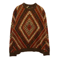 TENDERLOIN テンダーロイン 13SS T-SWEATER G 総柄 ニット セーター ブラウン ブラウン系 M【極上美品】【中古】のサムネイル