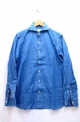 新品同様！ルイジボレッリ　ストラップブルー長袖シャツ Mサイズ 新品同様！ルイジボレッリ ストラップブルー長袖シャツ Mサイズ ルイジ