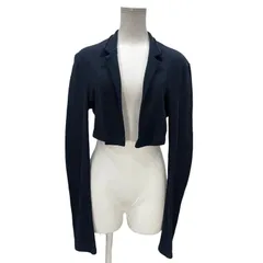 Y's コットンパイルボタンレスショートジャケット ブルゾン コート Yohji Yamamoto Femme ヨウジヤマモト レディースのサムネイル