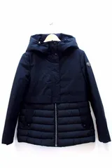 【227568】CAPEHORN ケープホーン  CASABLANCA カサブランカ 切替 ダウンジャケット コート  ・40 ブラック