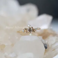 リング 指輪 ゴールドカラー 金色 パール フェイクパール シャンパン フェイクストーン キラキラ アクセサリー フリーサイズ 豪華 きれいめ きらきら 可愛い レディース ジュエリー イベント 大人かわいい デイリー パーティー