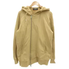 ディーゼル DIESEL ジップアップパーカー ジャケット フード M ダブルジップ 裏毛 ベージュ /GV ■GY61
