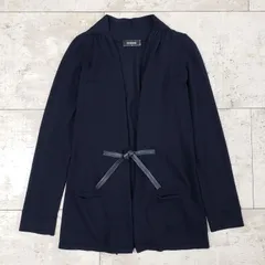 チヴィディーニ CIVIDINI ☆ カシミヤ100% ガウン カーディガン 長袖 38 イタリア製 紺 ネイビー