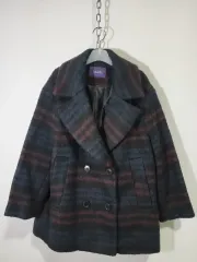 Laurel ロレル ウール CHECK ハーフ コート