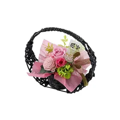 花由 和風 プリザーブドフラワー 花宵月 (ピンク 感謝/専用ボックス入り) 満月のようなまるい アレンジ (感謝/円満/縁がつながる) お祝い ギフト プレゼント