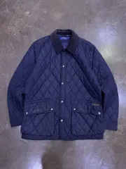 POLO RALPH LAUREN ポロラルフローレン コーデュロイ カラーネック キルティングジャケット ネイビー L