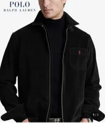 ポロラルフローレン コーデュロイ オーバーサイズシャツ ブラック