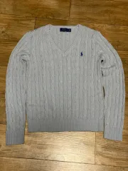 ポロラルフローレン ケーブルニットセーター (m)