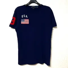 S 90 POLO RALPH LAUREN レディース USA 半袖Tシャツ ネイビー