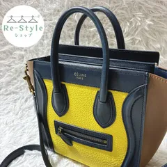 CELINE セリーヌ　ラゲージ　ナノショッパー　スムースレザー　ミニハンドバック　肩掛け　バイカラー　2way