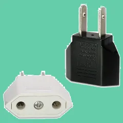 高互換性 携帯プラグ変換 小型 電源変換プラグ 電源変換プラグ 1対1変換プラグ 2ピンタイプ 海外旅行用 平型変換プラグ 丸型 日本 日本用 6A 国際 （ブラック/ホワイト） 125-250V 2個セット C→A 国内用変換プラグ 変換プラグ