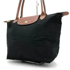 ロンシャン LONGCHAMP トートバッグ ナイロン レザー ブラック 黒 A4可