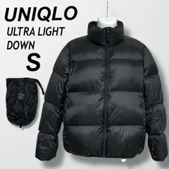 UNIQLO ユニクロ  メンズ ウルトラライトダウンボリュームダウンジャケット S 収納袋付き 311-422225 ブラック系 (L054)★