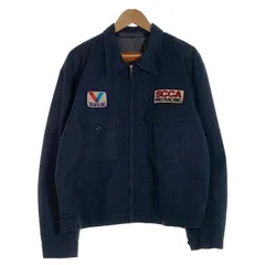 80's RED KAP レッドキャップ 企業パッチ ワークジャケット ネイビー USA製 Size XL