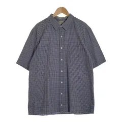 L.L.Bean エルエルビーン シアサッカー コットンチェックシャツ 半袖 ライトブルー 501959 Size XL-TALL