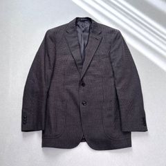 スーツセレクト パンチング加工 春夏 テーラードジャケット 茶 A7 