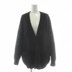 ユナイテッドアローズ UNITED ARROWS カーディガン ウール 黒 ブラック Vネック 長袖 シャギー素材 /PP ■GY60