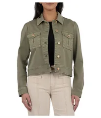カットフロムザクロス レディース アウター コート ジャケット KUT from the Kloth Jocelyn Trucker Jacket With Pockets Sage セージ