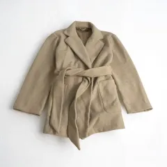 ザラ ベージュ色 ベルト ショート コートm