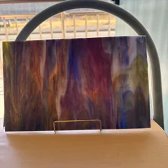 ステンドグラス　ガラス板　材料　端材　グラデーション　パープル