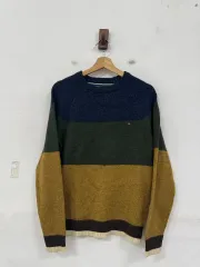 (S/95)トミーヒルフィガー メンズ バイカラーニット