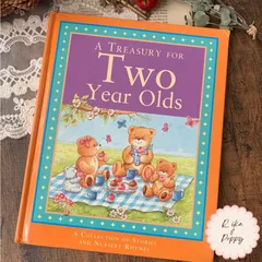 海外絵本 A Treasury for Two Year Olds 洋書  ジャンクジャーナル素材  児童書 古書 くま絵本 テディベア