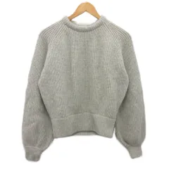 デミリー DEMYLEE 美品 ニット セーター 長袖 ウール 編み込み グレー XS