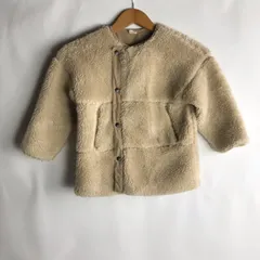 petit main 【洗える】ボアジャケット キッズ 110cm ベージュ 3062202512250075