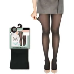 [アツギ] タイツ フェイクタイツ 40デニールタイツ (見た目は黒ストッキング) FP9004 レディース