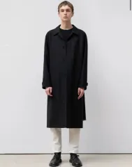 在庫処分 - 新品 S) INSILENCE トロピカル ウール バルマカーン コート ブラック