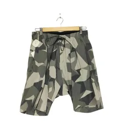 カズユキクマガイアタッチメント KAZUYUKI KUMAGAI ATTACHMENT Ny/CoタッサーカモフラージュPt サルエルショートパンツ メンズ JPN:3