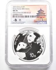 2009年 中国 10元 パンダ 銀貨 MS67 - メルカリ