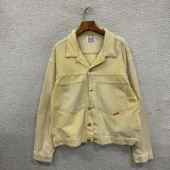 ヴィンテージ ベージュ ビッグポケット コーデュロイ ジャケット XL M08106