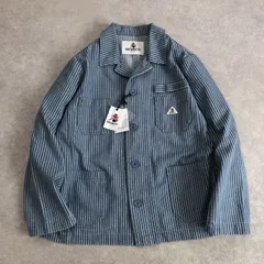 新品 定価1.8万 GEVACO ヒッコリー ストライプ ワーク カバーオール ジャケット ゲバコ