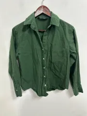 LYNN・ヴィンテージ ZARA ザラ グリーン 長袖シャツ 85