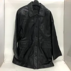 02w21831 W DOPIO  レザーコート  ブラック L  メンズ  アウター  羊革  4254-02  【中古品】