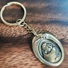 K201 布袋尊 布袋様 真鍮製  キーホルダー 七福神 招福 開運 金運 幸運 お守り ブラス製 縁起物 風水 アンティーク調 バッグチャーム 大人の開運アクセサリー ギフトにも最適