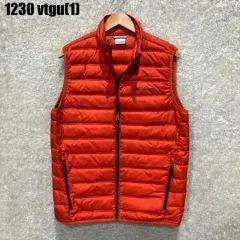 Columbia オレンジ 軽量 ダウン ベスト 1230