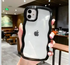 ★iPhone 13 Pro Maxケース クリア TPUカバー おしゃれ 韓国 可愛い 透明 薄型 軽量 耐衝撃 スマホケース ワイヤレス充電対応 ストラップホール付き アイフォン 13 Pro Max ケース 6.7インチ 対応 - ブラック