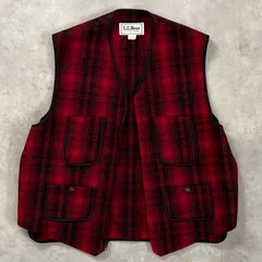 80s〜90s L.L.Bean buffalo check wool vest エルエルビーン ウール ベスト