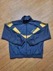 アディダス ネイビ/イェロー ウィンドブレーカー ジャケット